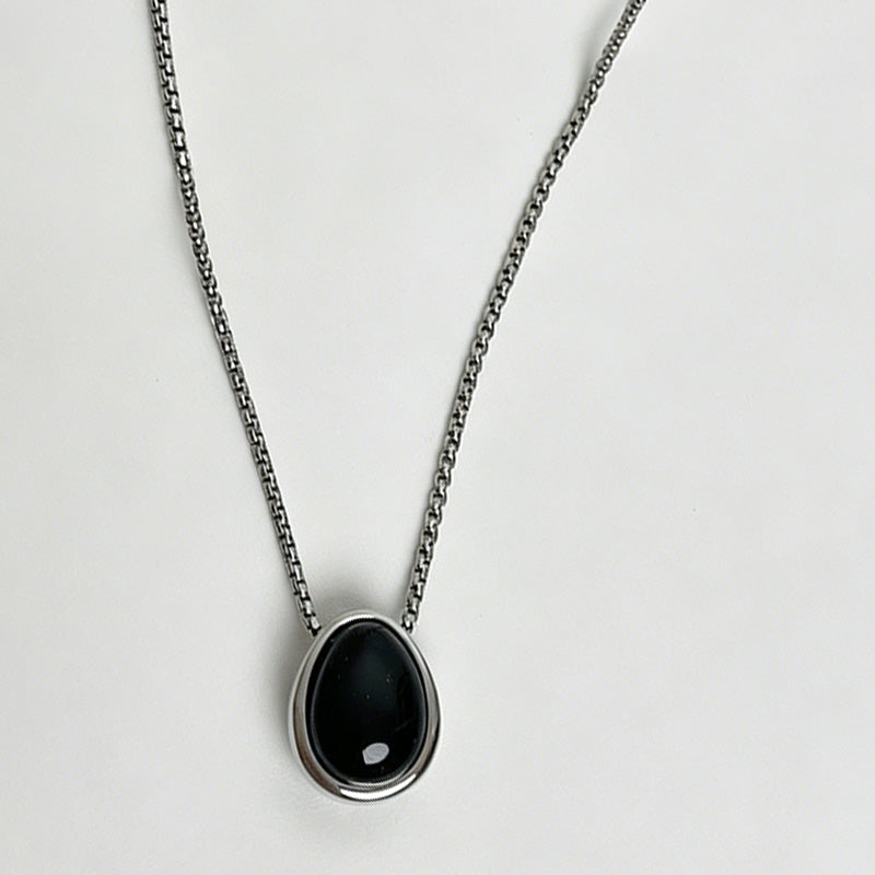 Modern Elegant Water Drop Titanium Steel Necklace
