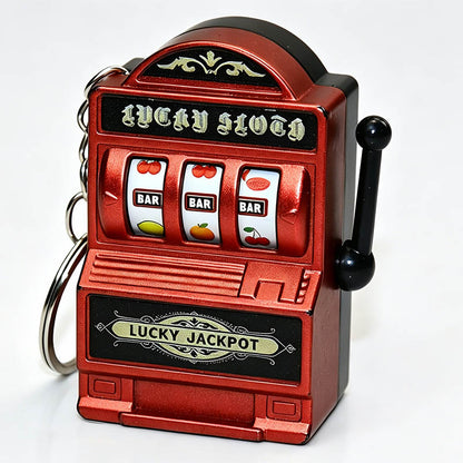Retro Fruit Slot Machine Keychain