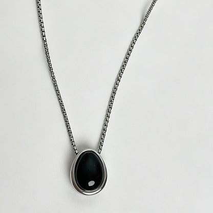 Modern Elegant Water Drop Titanium Steel Necklace