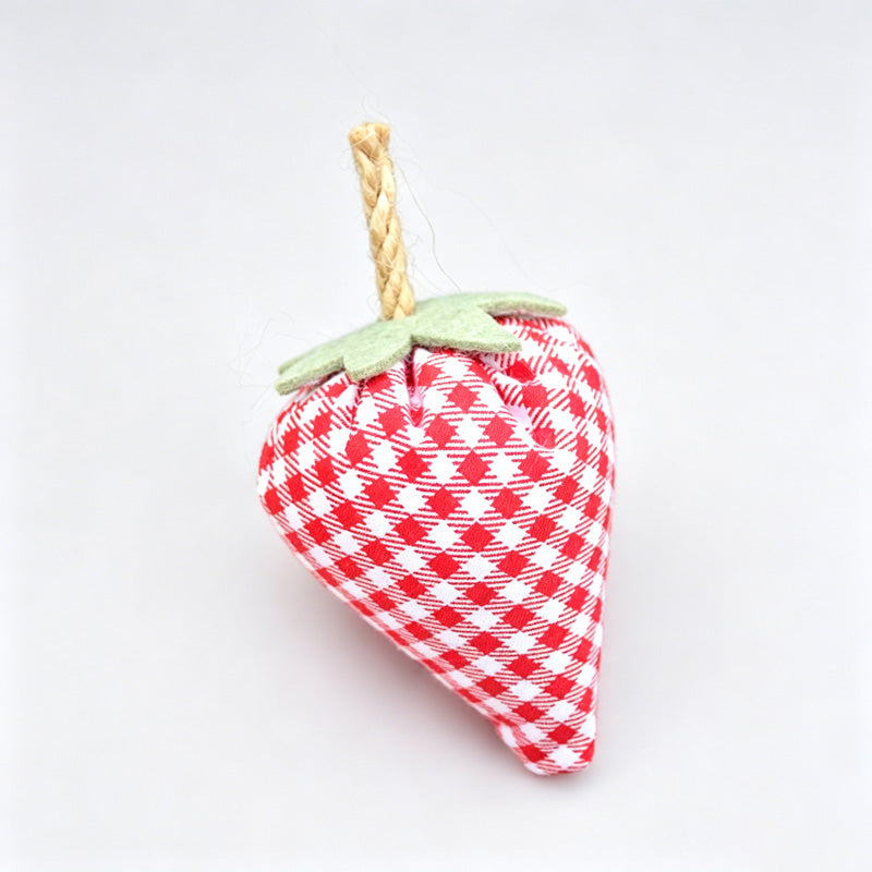 Handmade Fabric Strawberry Hanging Ornament
