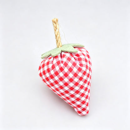Handmade Fabric Strawberry Hanging Ornament