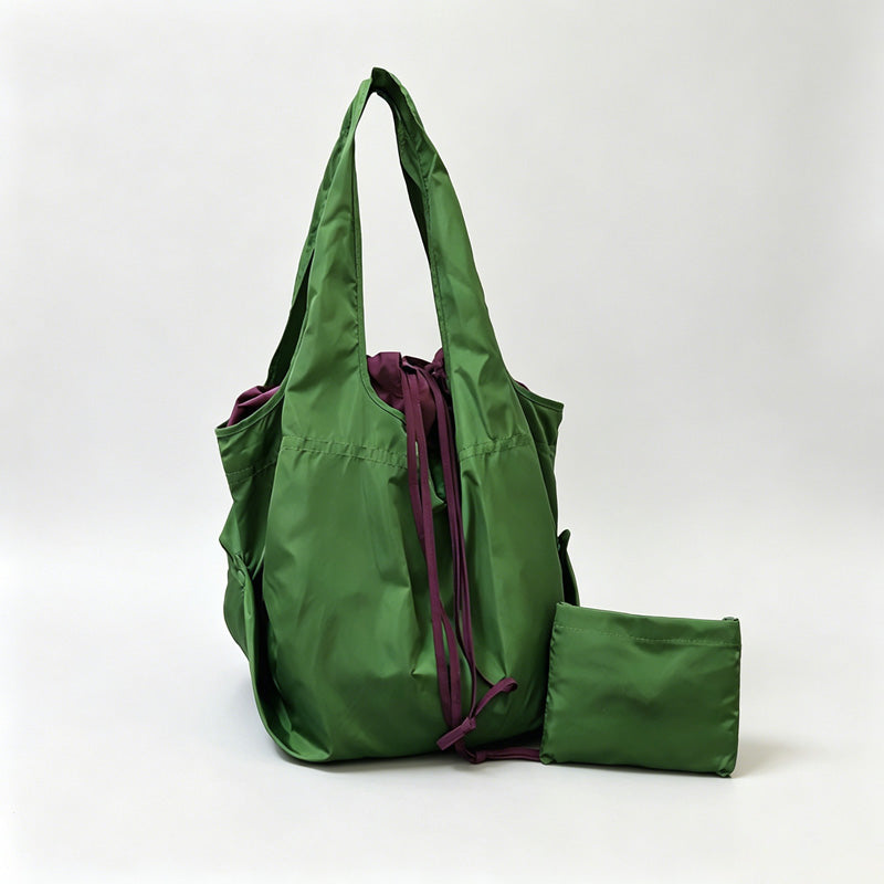 Color Drawstring Foldable Shopping Tote Bag