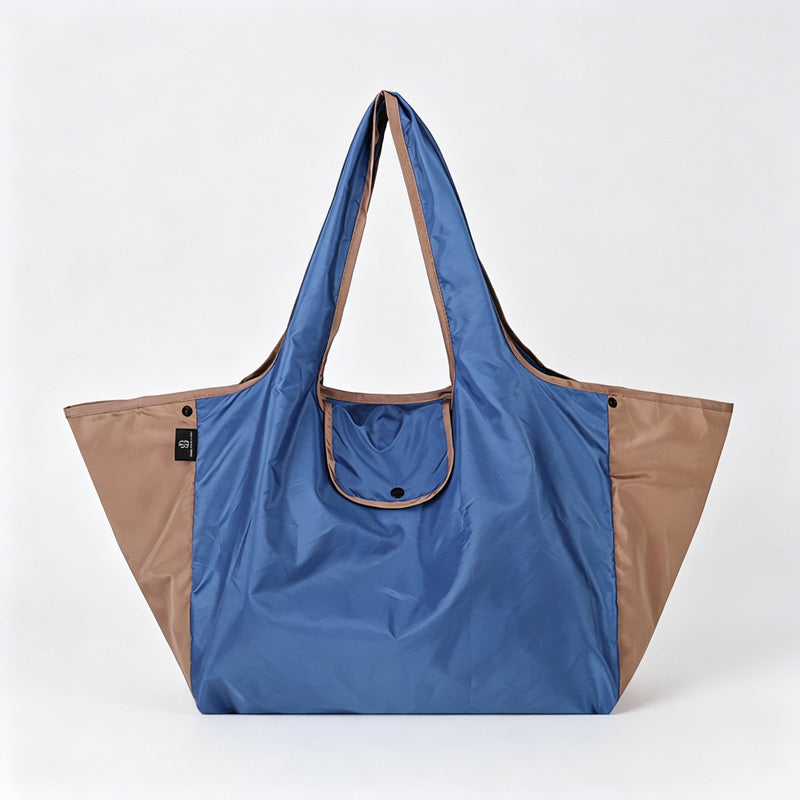 Side Contrast Color Foldable Shopping Tote