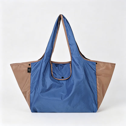 Side Contrast Color Foldable Shopping Tote