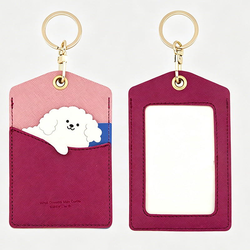 Lovely Peeking Cartoon Animal PU Card Holder