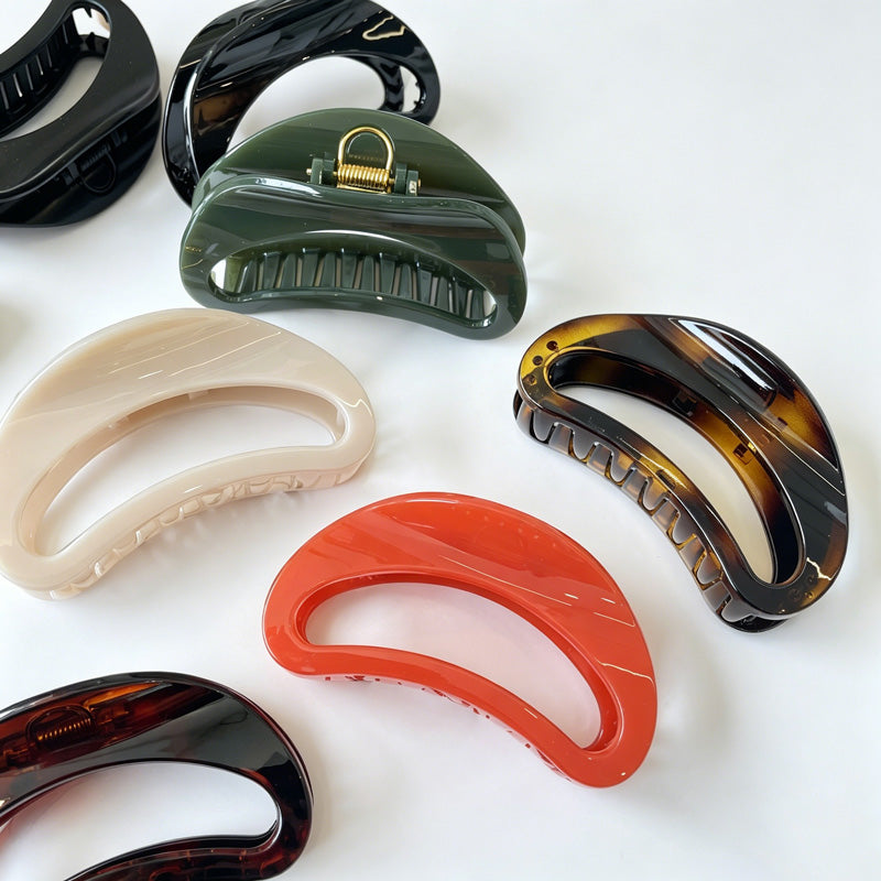 Large Butterfly Acetate Half Round Hair Claw Clip