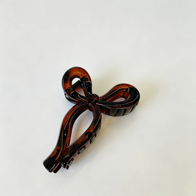 Jelly Solid Color Ribbon Bow Hair Clip
