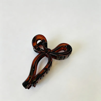 Jelly Solid Color Ribbon Bow Hair Clip