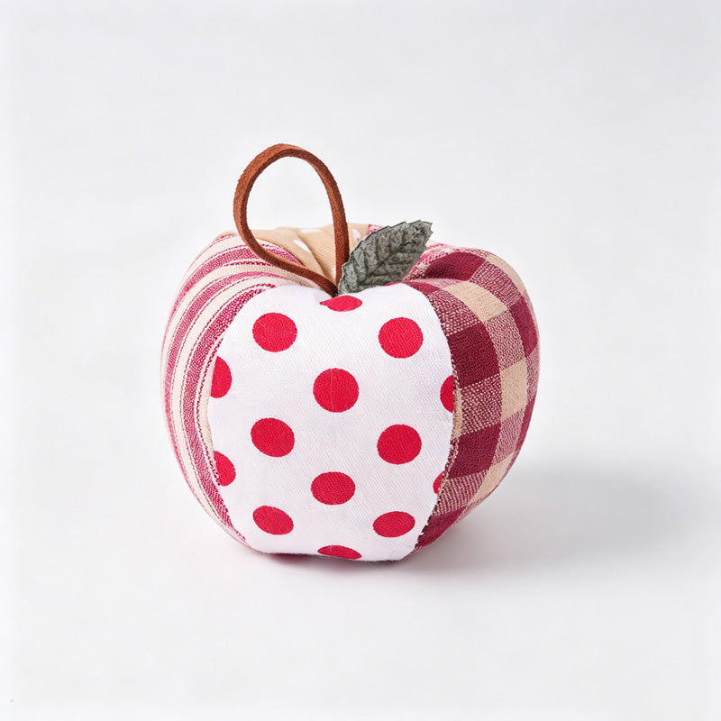 Plaid Apple Ornament Tabletop Hanging