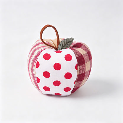 Plaid Apple Ornament Tabletop Hanging