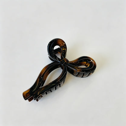 Jelly Solid Color Ribbon Bow Hair Clip