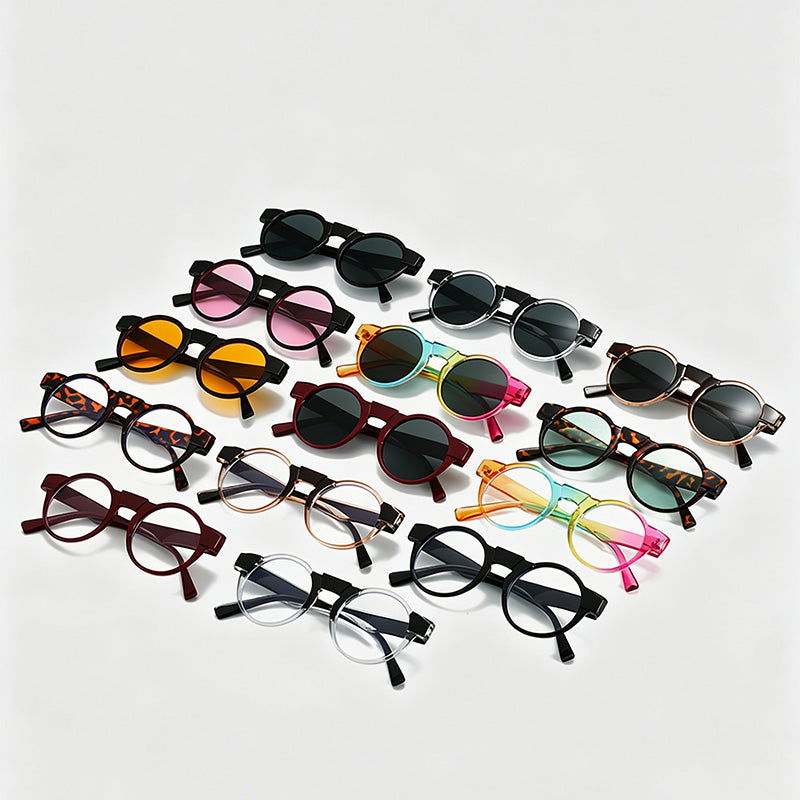 Vintage Round Steam-Punk PC Fashion Sunglasses