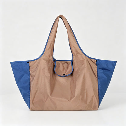 Side Contrast Color Foldable Shopping Tote