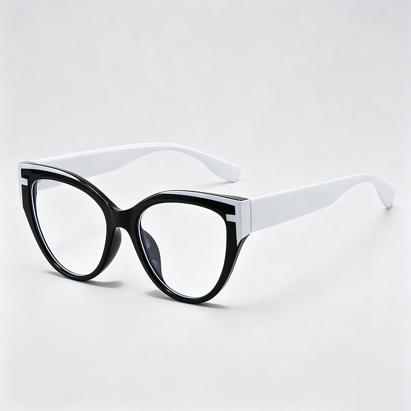 Stylish Two-Tone Cat-Eye PC Frame Fashion Sunglasses