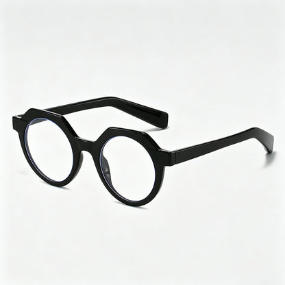 Vintage Two-Tone Round Octagon PC Fashion Sunglasses