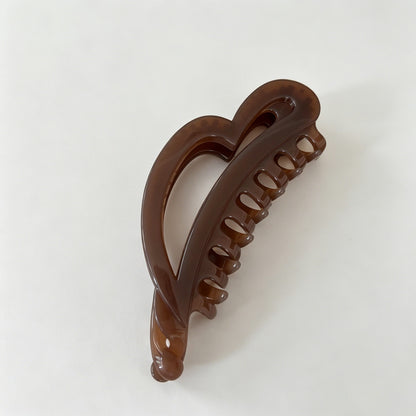 Minimalist Irregular Heart Acrylic Banana Hair Clip