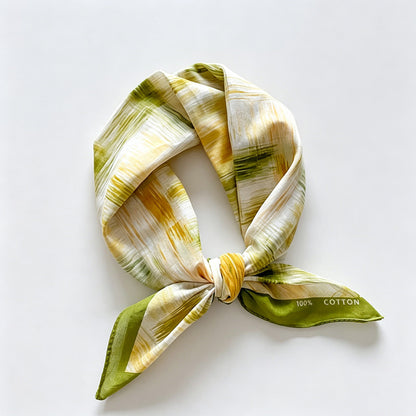 Wave Water Print Square Bandana Scarf