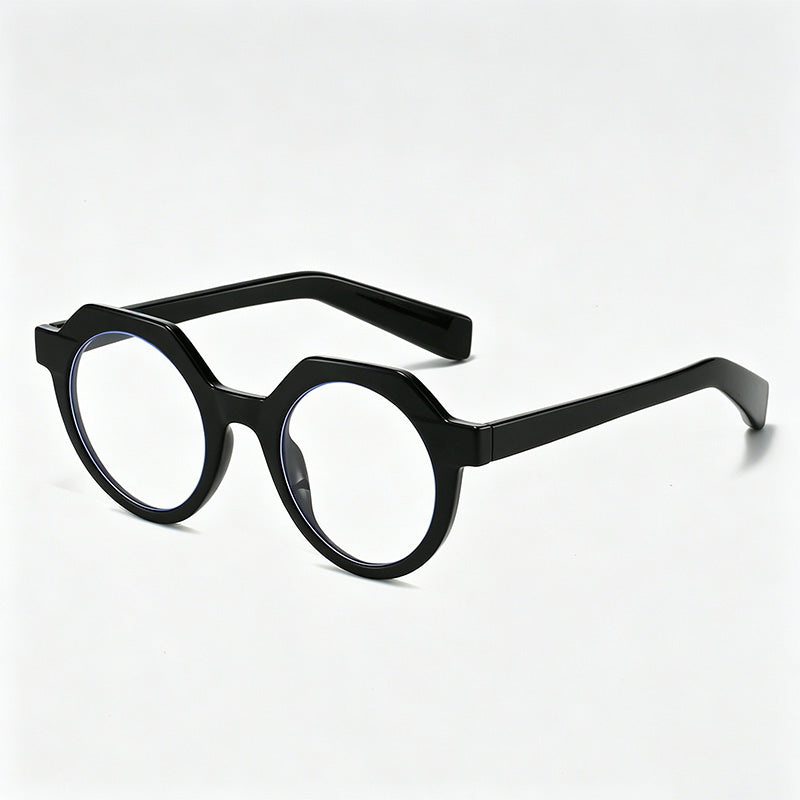 Vintage Two-Tone Round Octagon PC Fashion Sunglasses