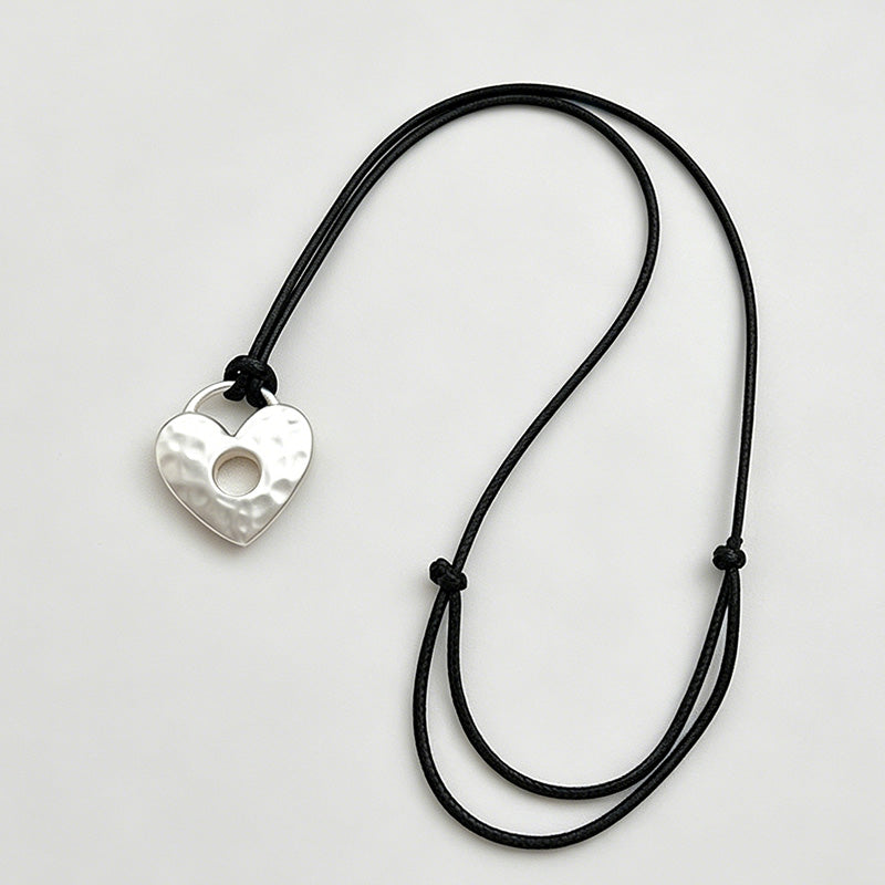 Modern Artistic Matte Hollow Oval Copper Necklace