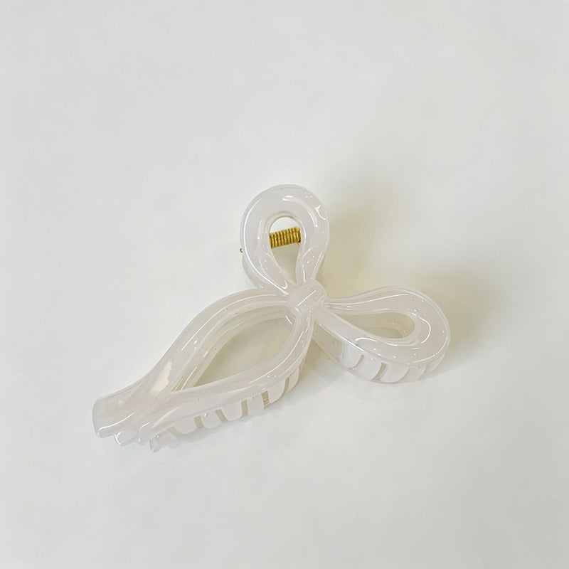 Jelly Solid Color Ribbon Bow Hair Clip