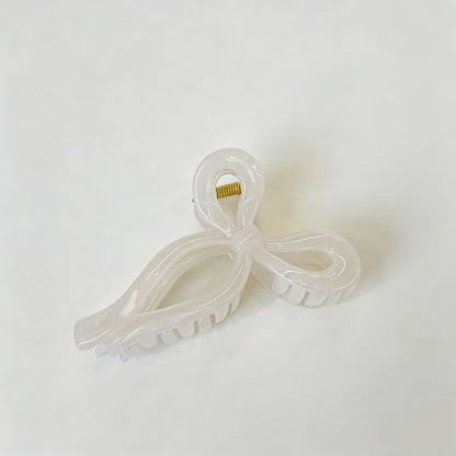 Jelly Solid Color Ribbon Bow Hair Clip