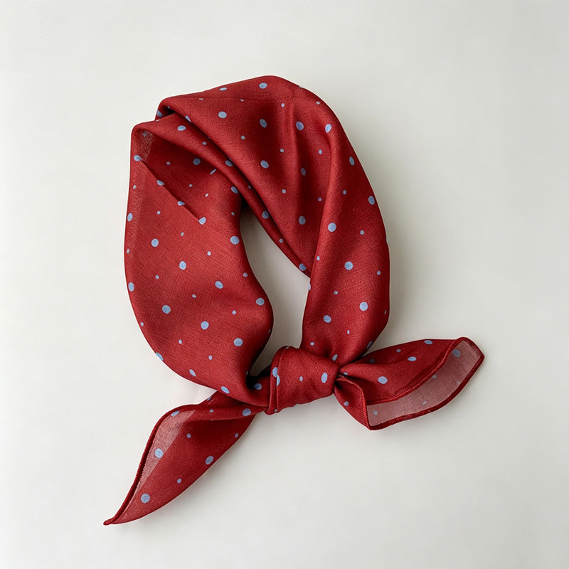 Red Floral Print Bandana