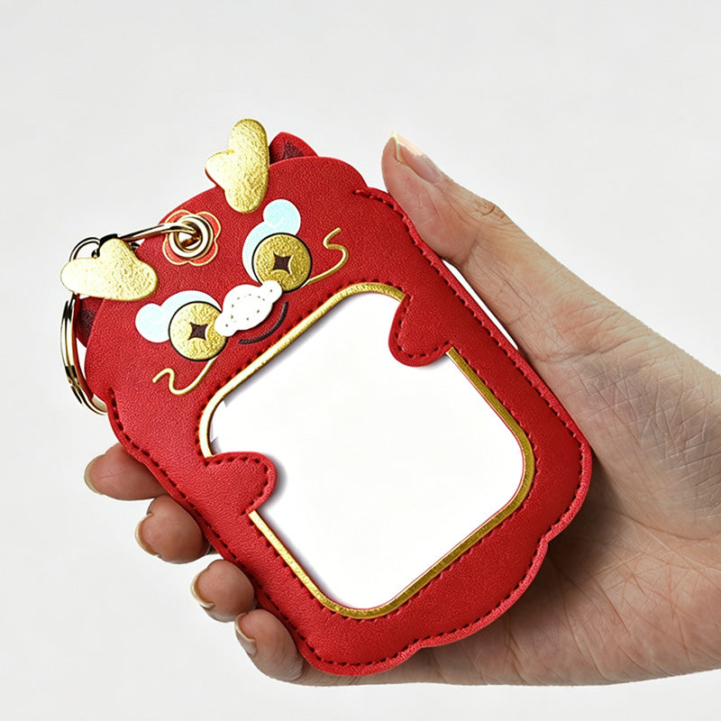 Lovely Peeking Cartoon Animal PU Card Holder