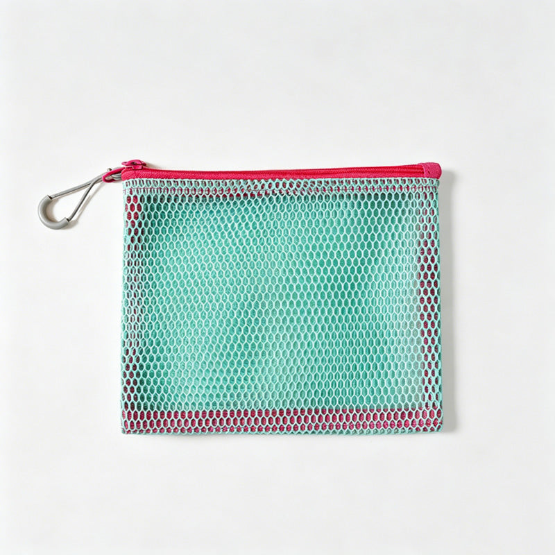 Mesh Zipper Storage Pouch