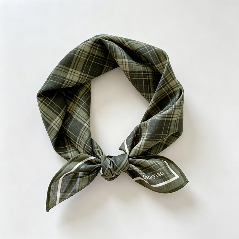 Stripe Gride Print Bandana