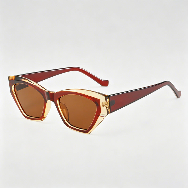 Trendy Small Angular Cat Eye PC Fashion Sunglasses
