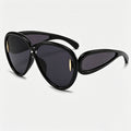 Oversized Hollow Temple Aviator Sunglasses
