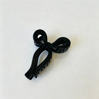 Jelly Solid Color Ribbon Bow Hair Clip