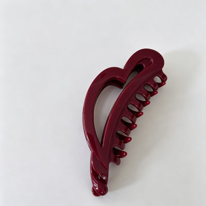 Minimalist Irregular Heart Acrylic Banana Hair Clip