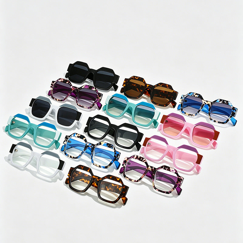 Trendy Geometric Octagon PC Frame Fashion Sunglasses