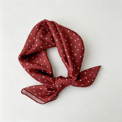 Red Floral Print Bandana