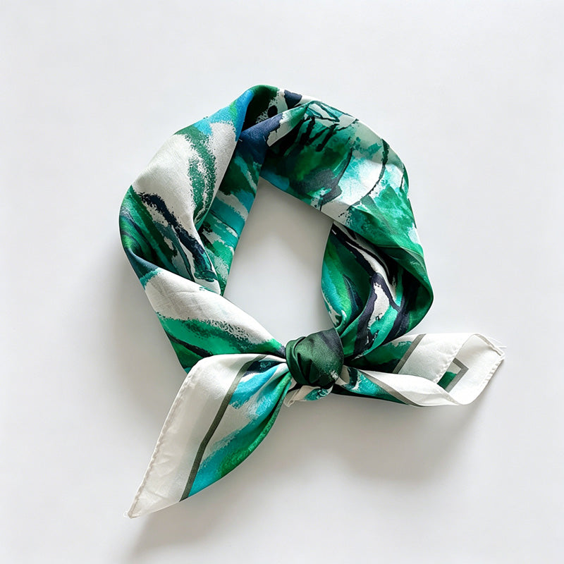Multi Print Square Bandana Scarf