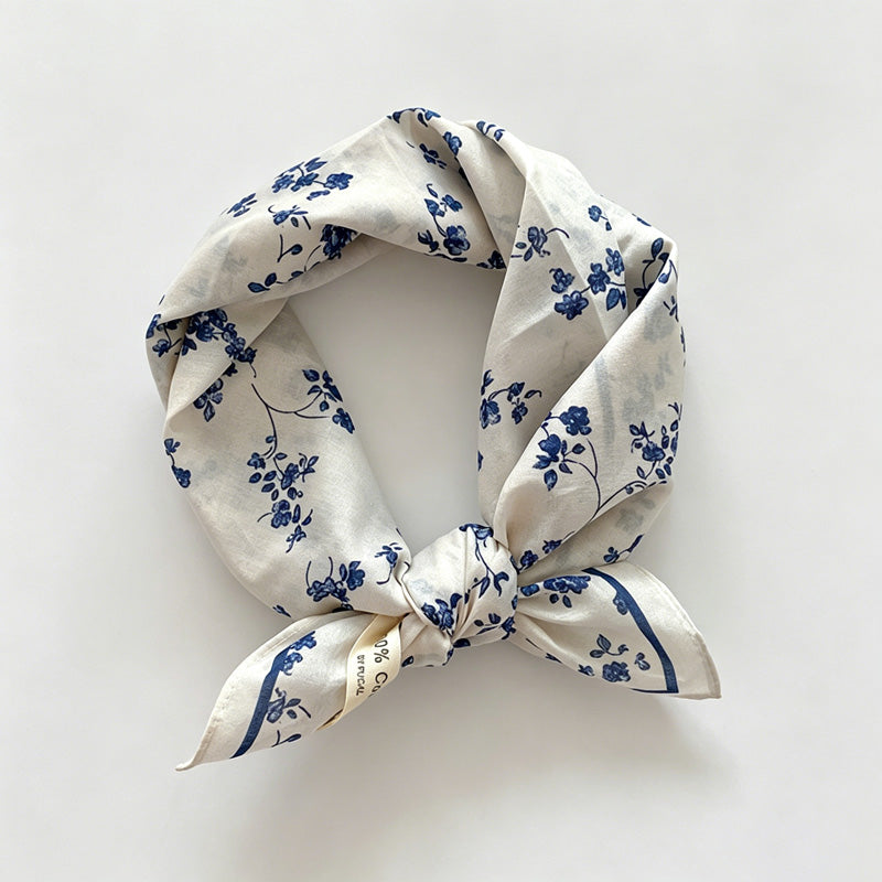 Floral Porcelain Print Bandana