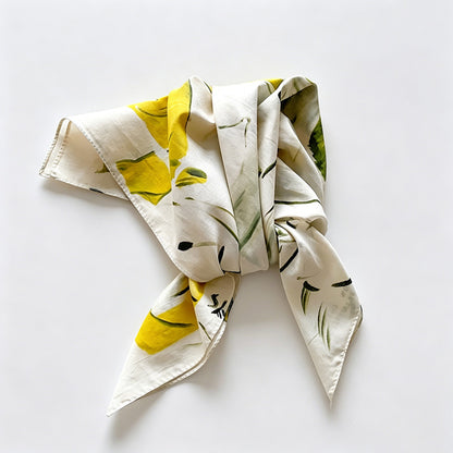 Wave Water Print Square Bandana Scarf