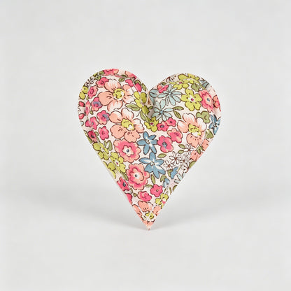 Plaid Dot Print Stuffed Heart Ornament