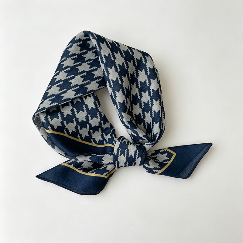 Blue Floral Print Bandana