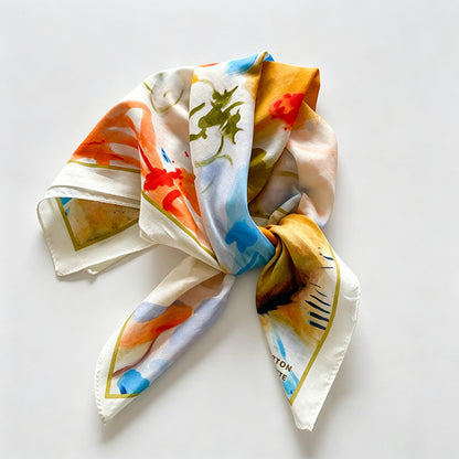 Leopard Print Square Bandana Scarf