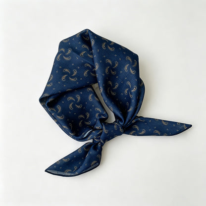 Blue Floral Print Bandana