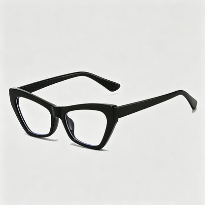 Trendy Slim Cat Eye Transparent Glasses