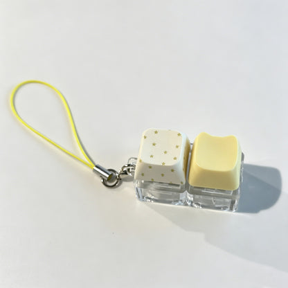 Two-Key Polka Dot Keychain