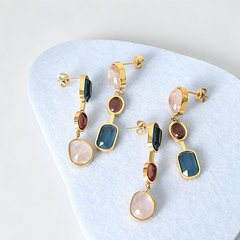 Hypoallergenic Sleek Geometric Stud Earrings