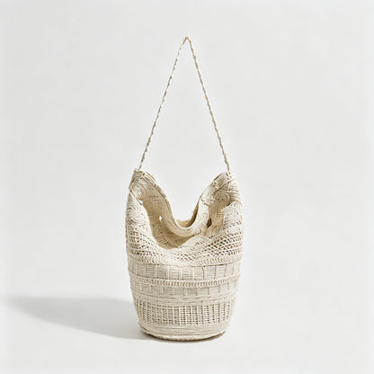 Handmade Hollow Woven Retro Hobo Tote Bag