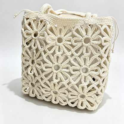Floral Crochet Shoulder Bag
