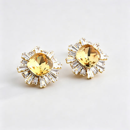 Sunflower Ear Clips