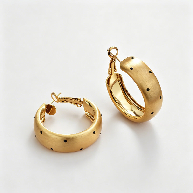 Brushed Hoop Earrings