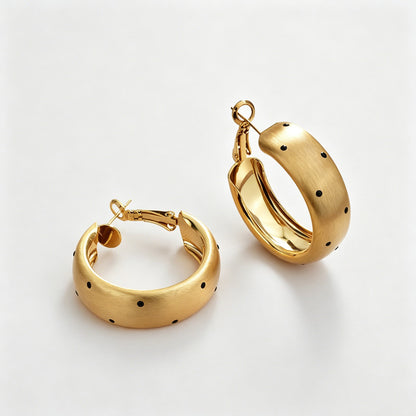 Brushed Hoop Earrings